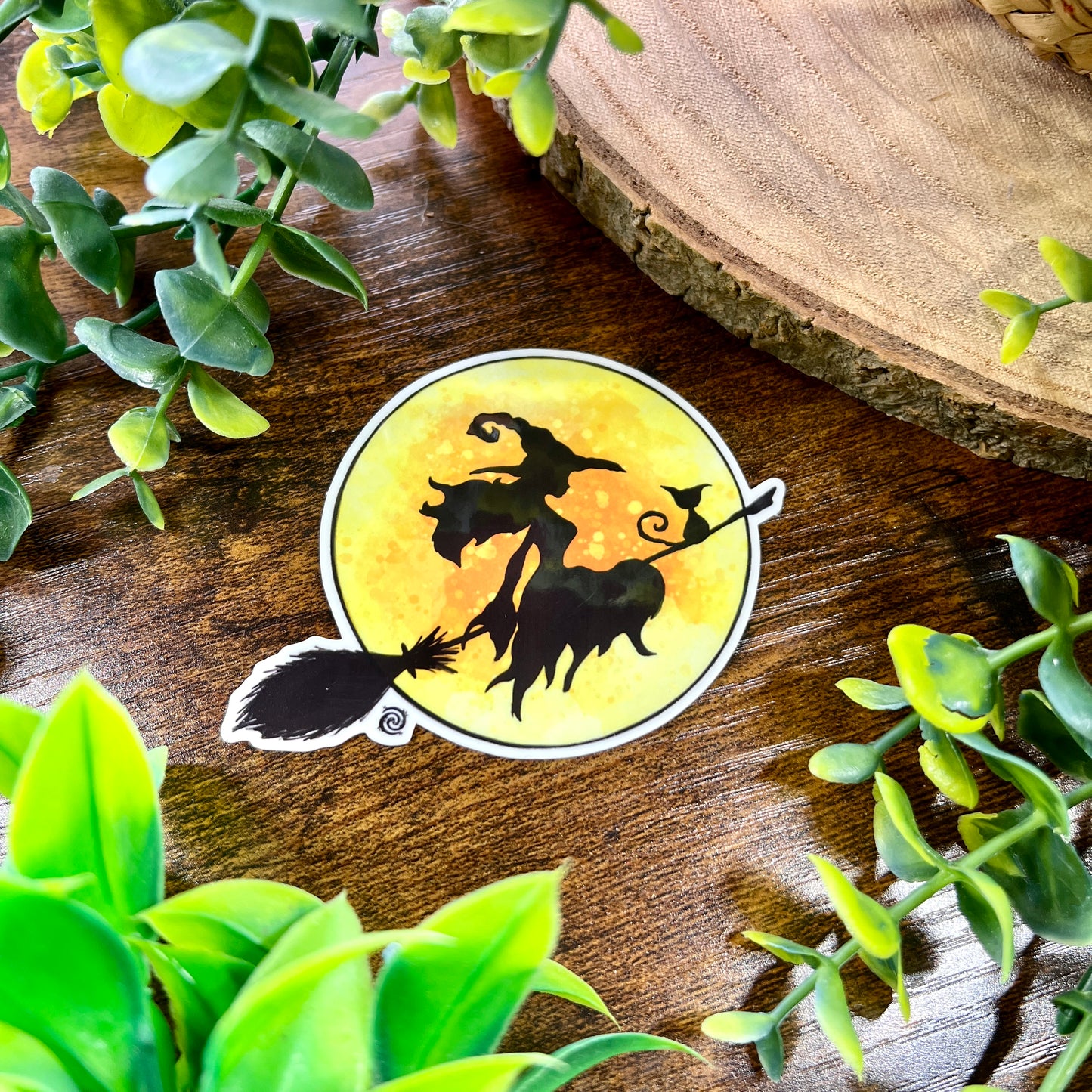 Witch's Moon Clear Sticker