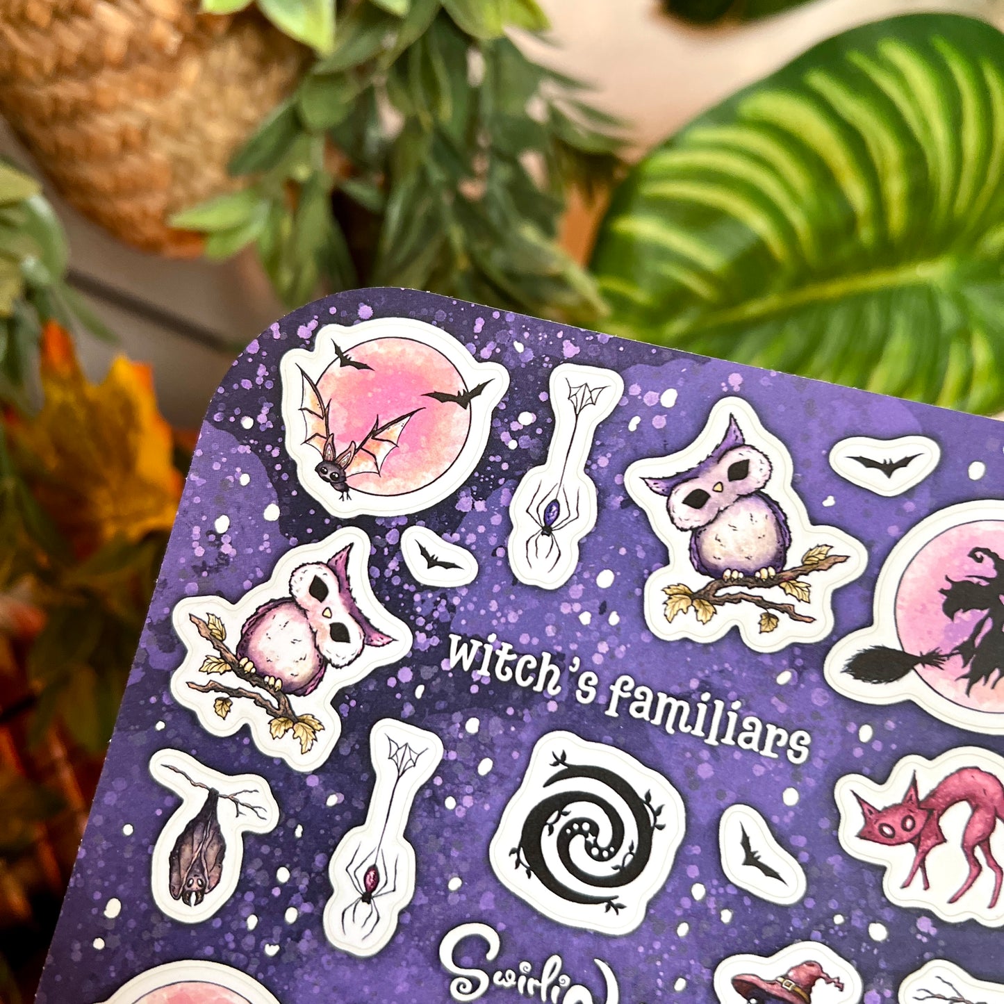 Purple Witch's Familiars Sticker Sheet