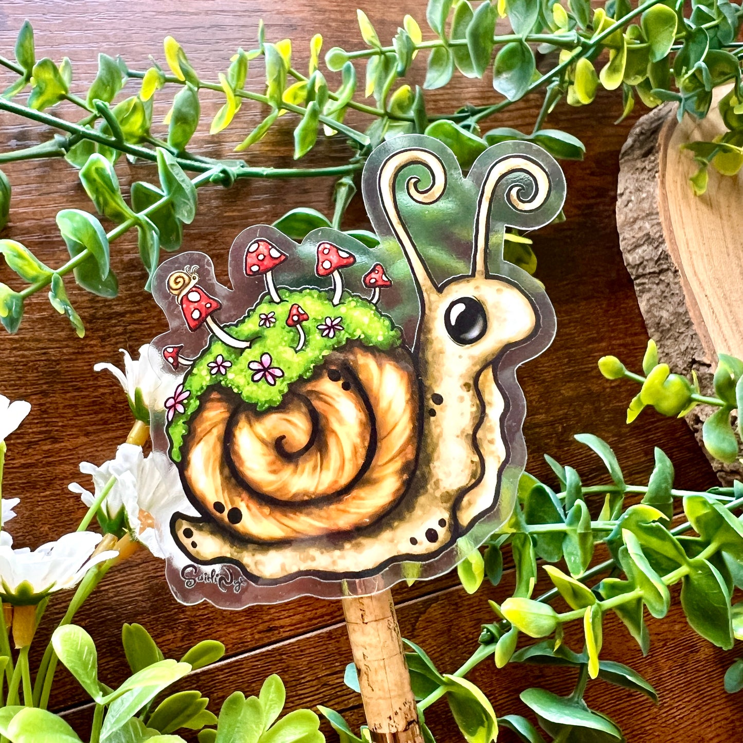 Sadie Snail Clear Sticker