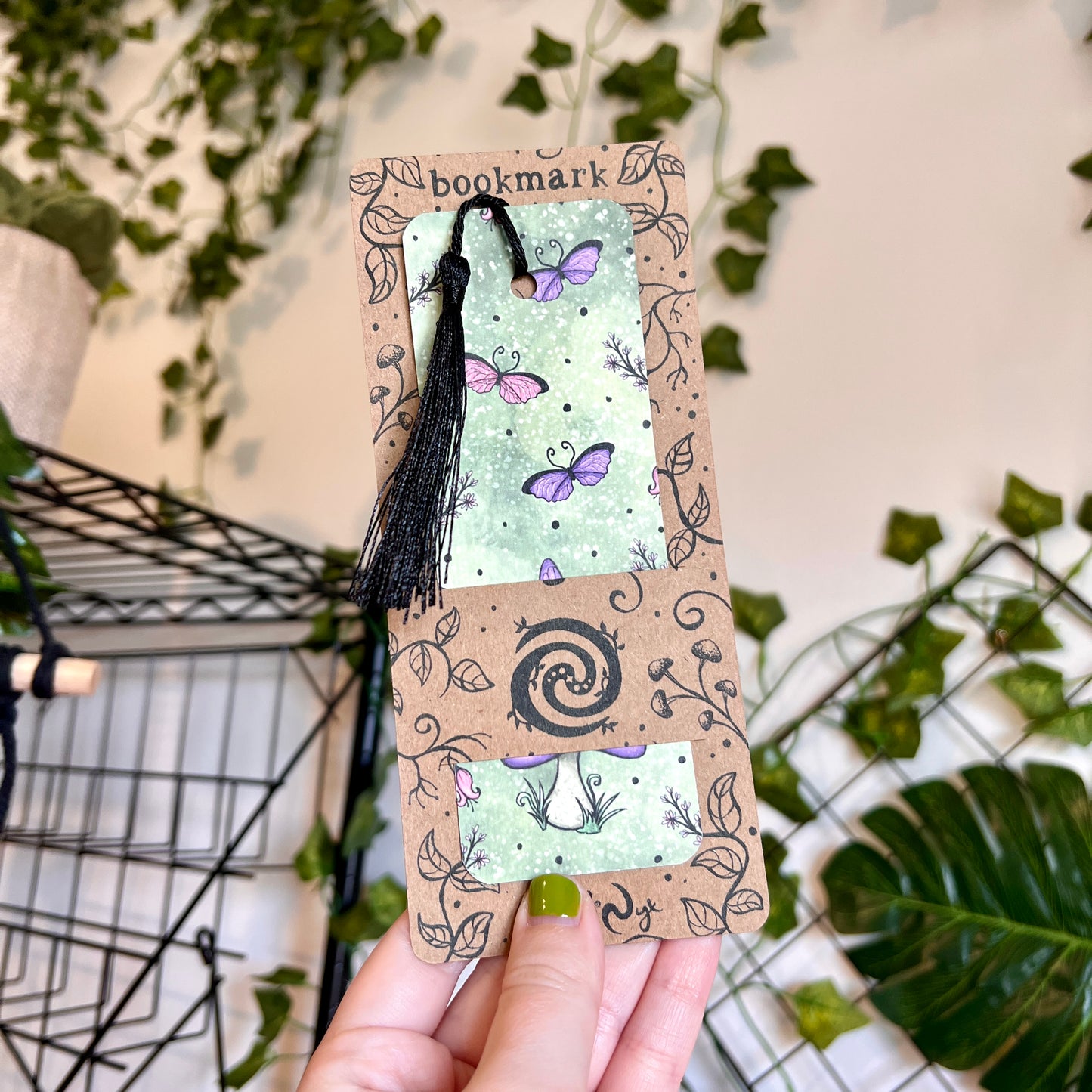 SECOND Purple Mushroom Fairy Bookmark
