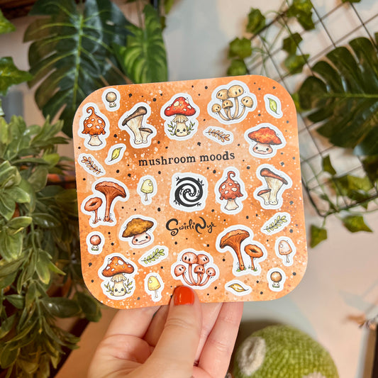 Natural Mushroom Moods Sticker Sheet