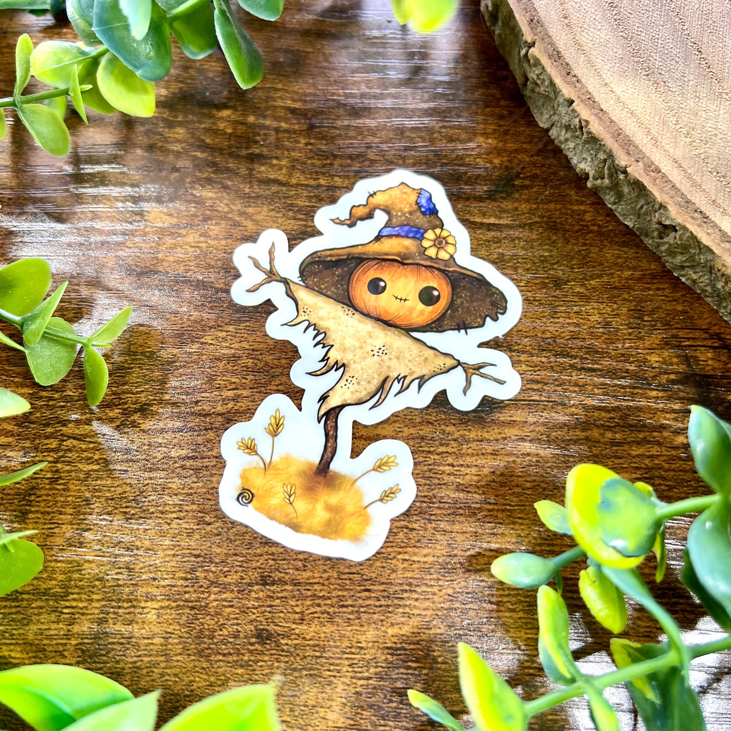 Silly Scarecrow Clear Sticker