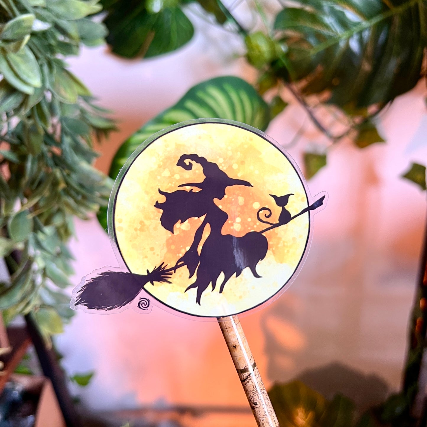 Witch's Moon Clear Sticker