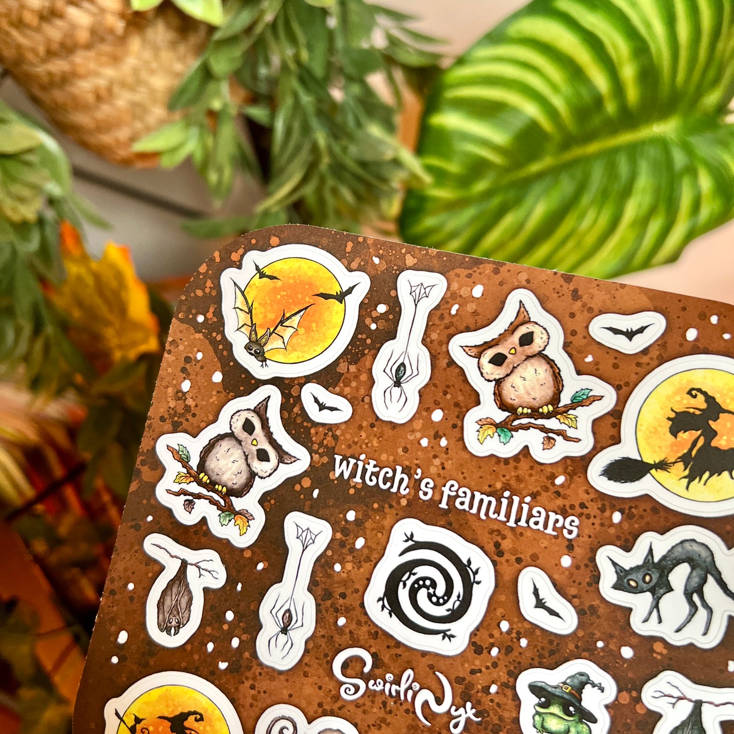 Brown Witch's Familiars Sticker Sheet