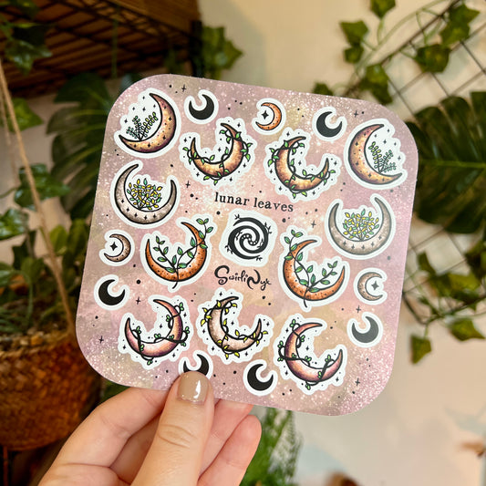 Neutral Lunar Leaves Sticker Sheet