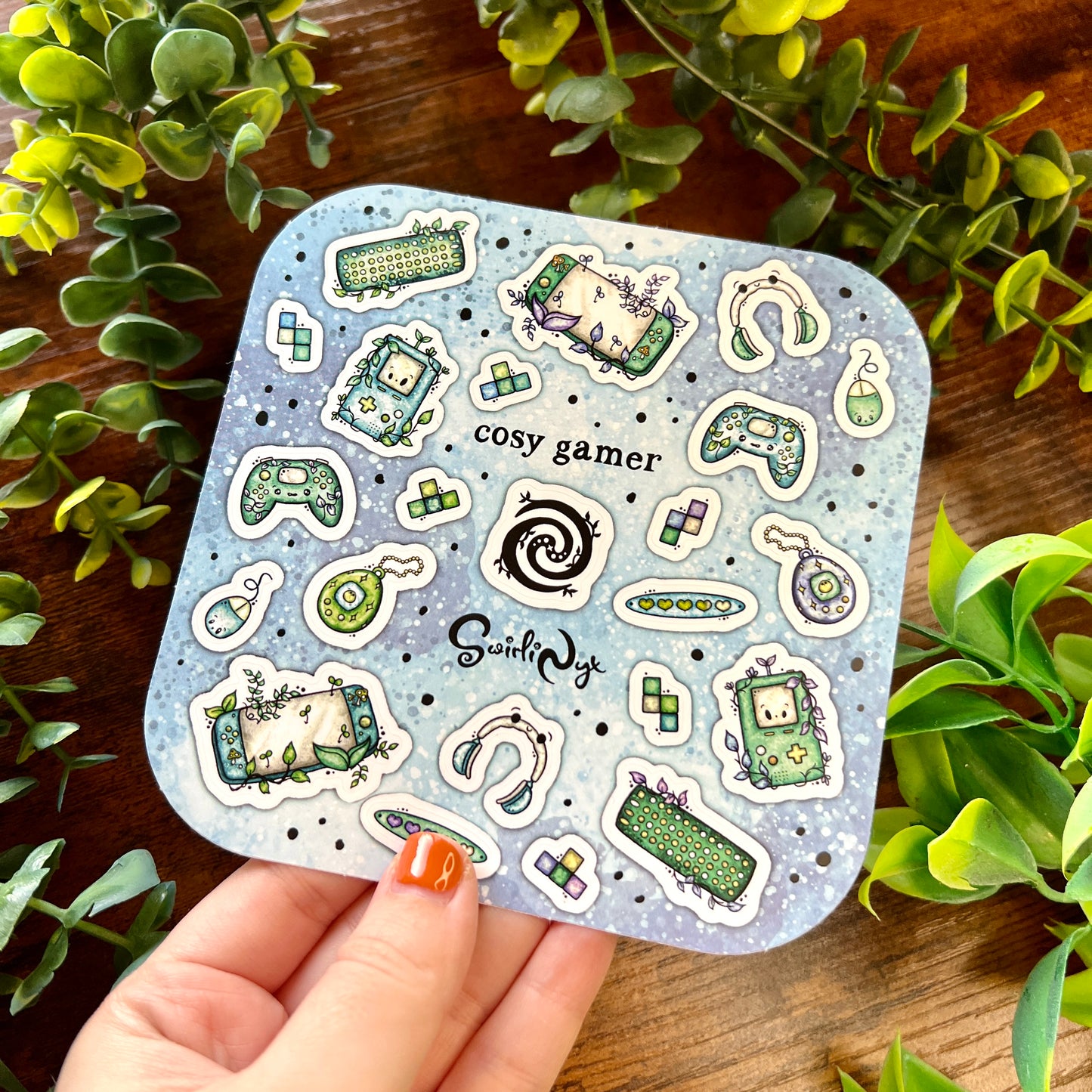 Turquoise Cosy Gamer Sticker Sheet
