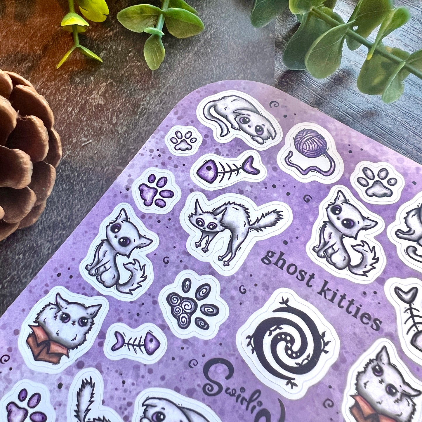 Ghost Kitties Sticker Sheet