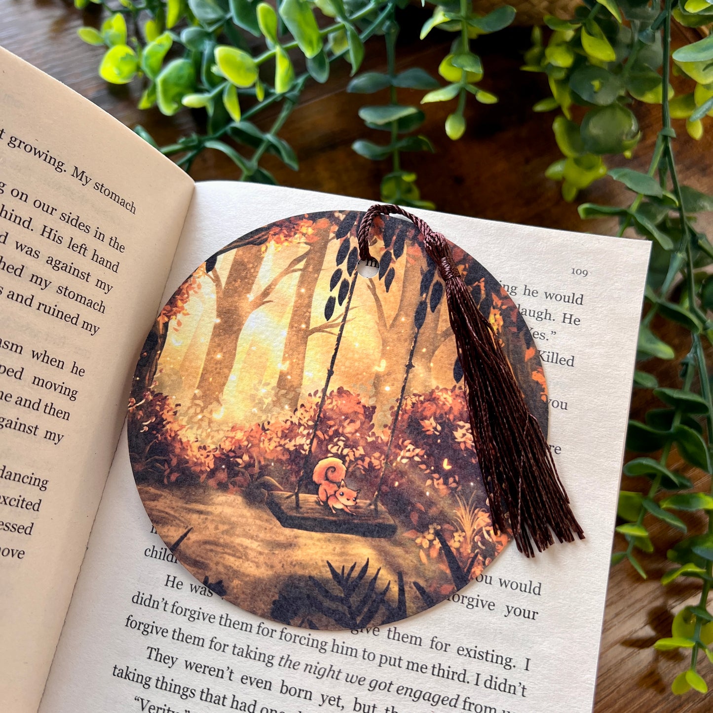 Squirrel Swing Bookmark