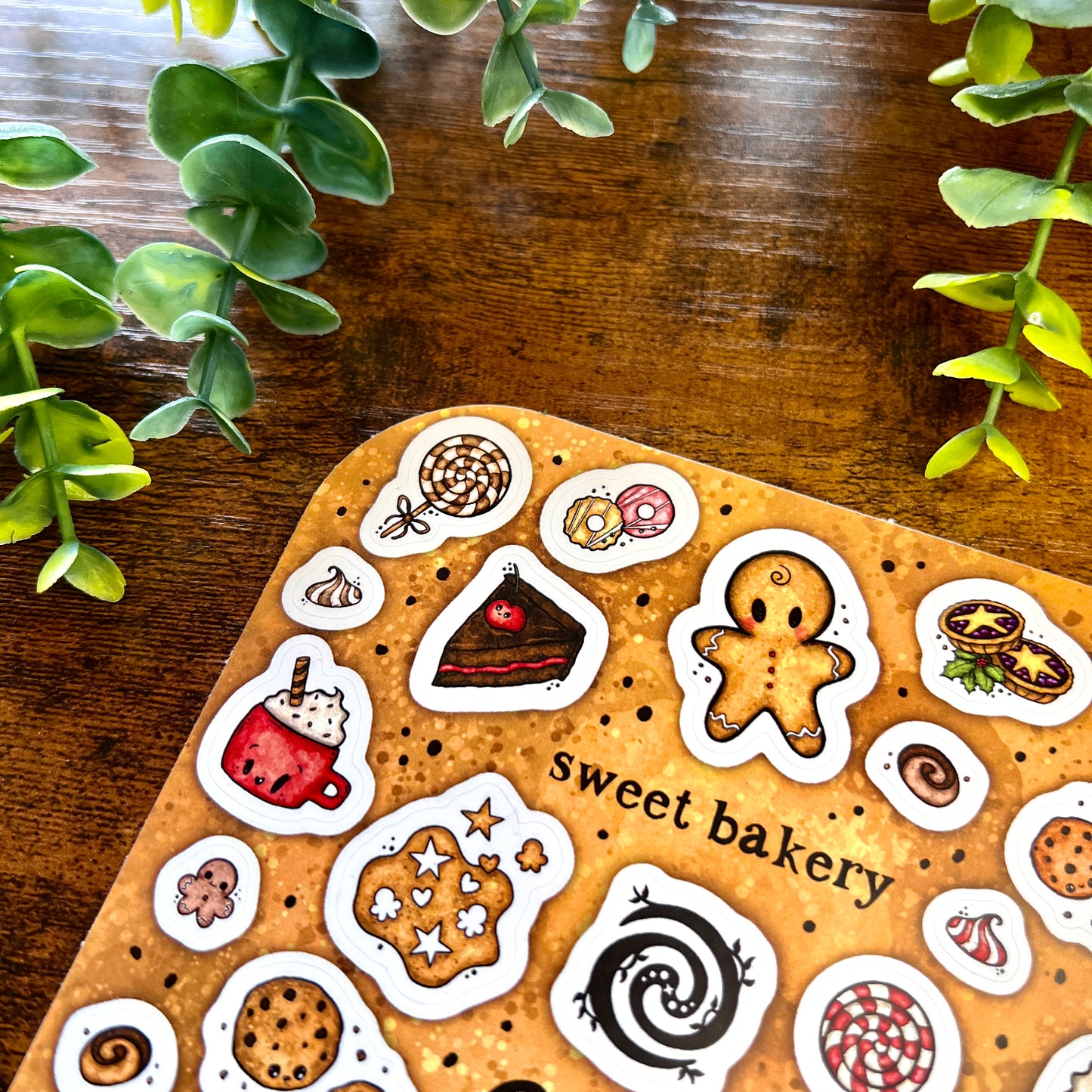 Golden Brown Sweet Bakery Sticker Sheet