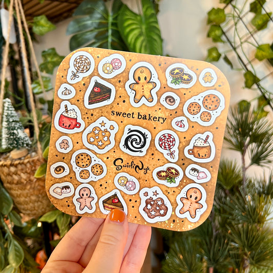 Golden Brown Sweet Bakery Sticker Sheet