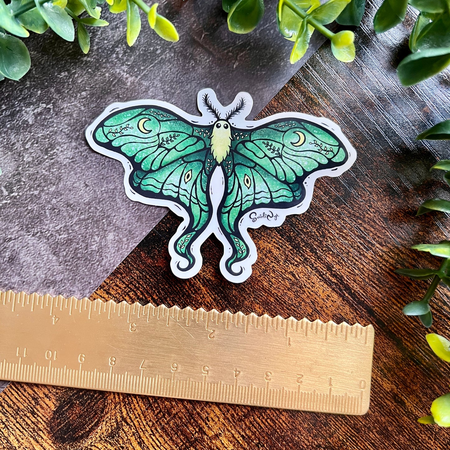 Lunar Moth Clear Sticker