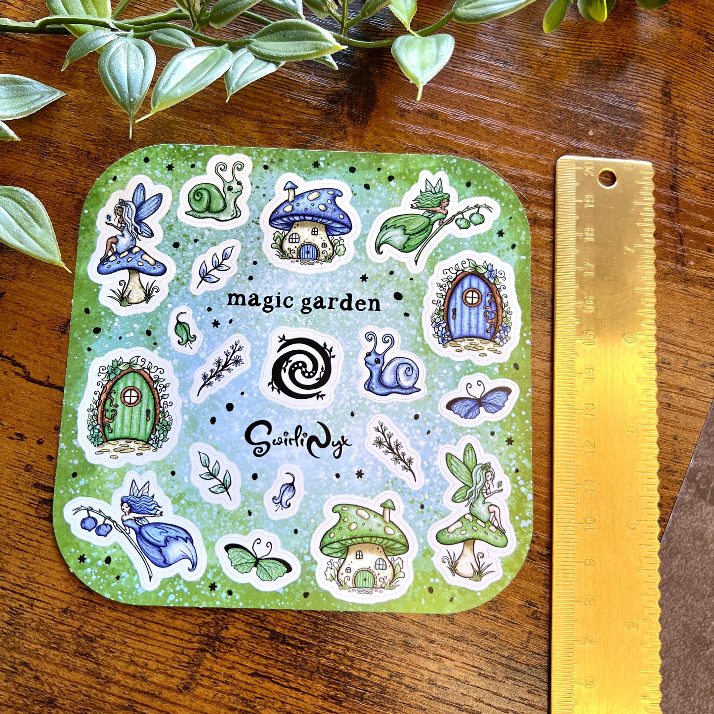Blue Magic Garden Sticker Sheet