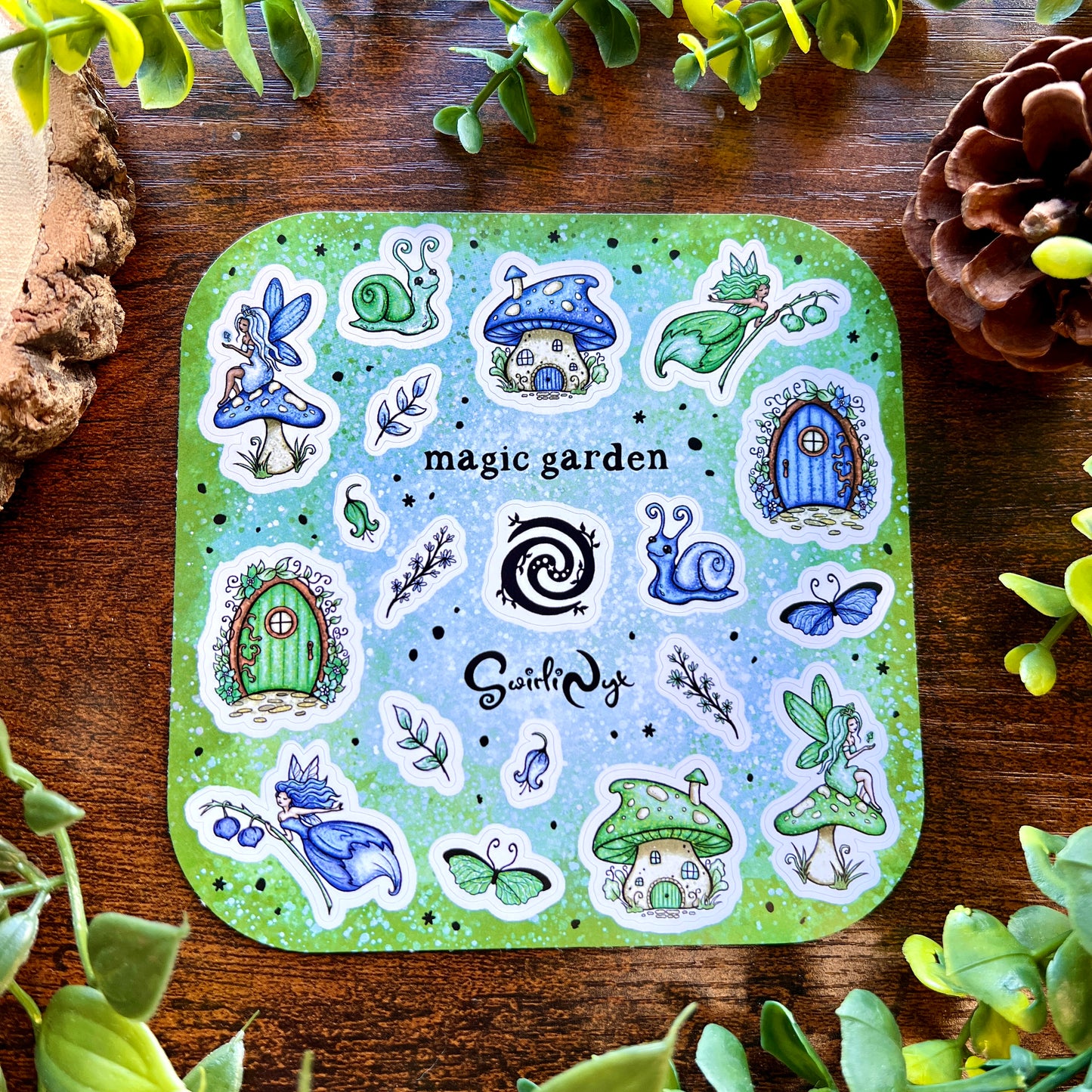 Blue Magic Garden Sticker Sheet