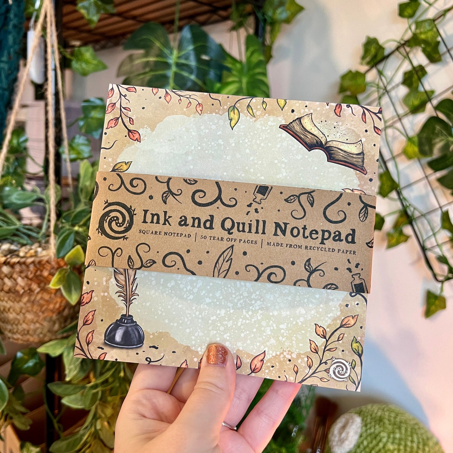 Ink and Quill Notepad Set