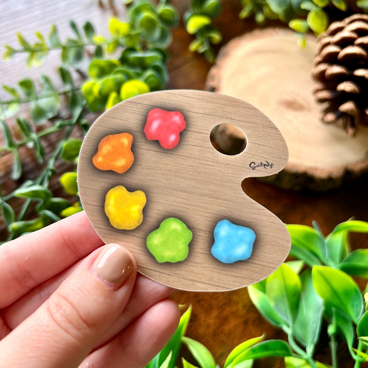 Classic Paint Palette Translucent Sticker