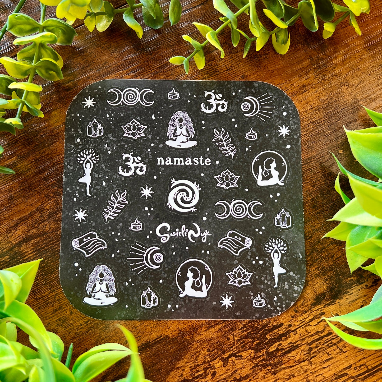 Dark Namaste Sticker Sheet