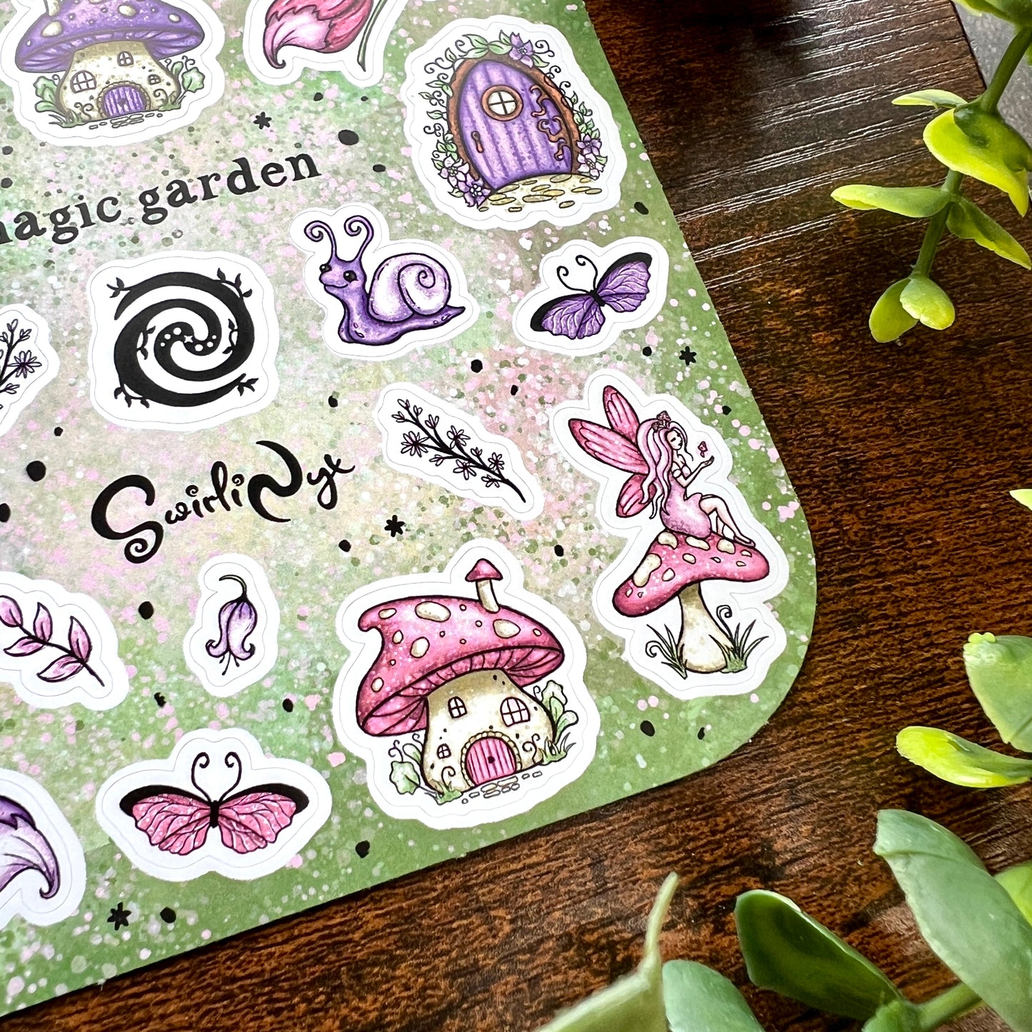 Purple Magic Garden Sticker Sheet