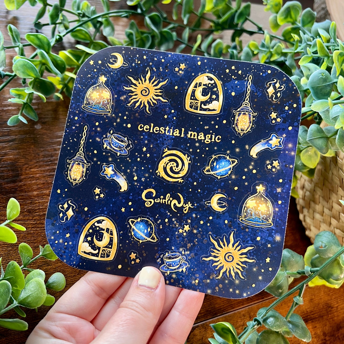 Navy Celestial Magic Sticker Sheet