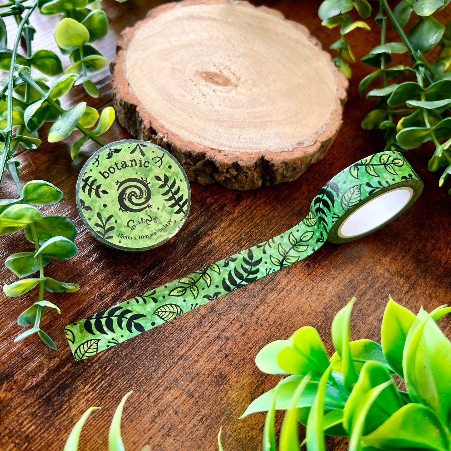 Botanic Washi Tape ~ Green Leaves & Plants