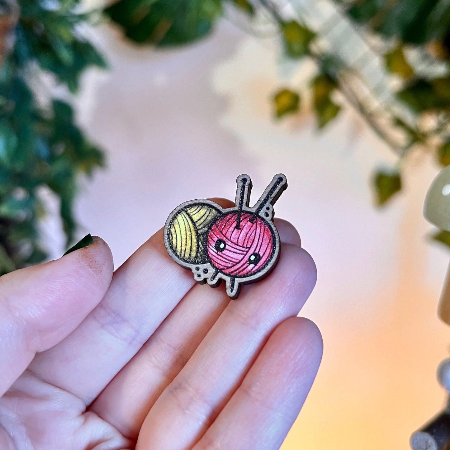 Cosy Yarn Wooden Pin