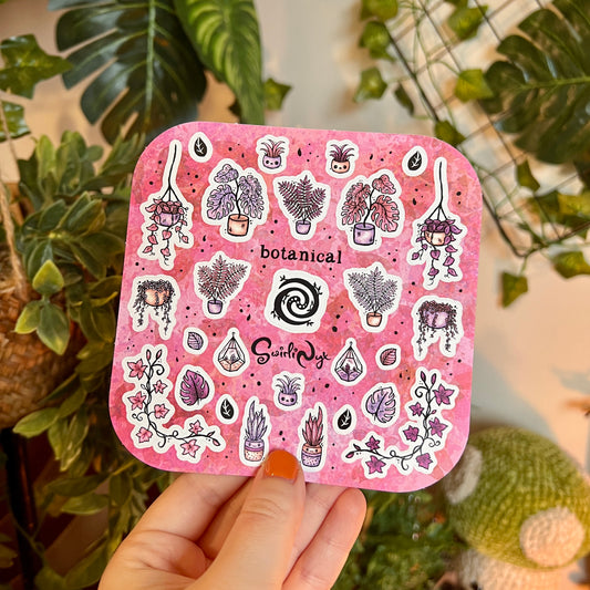 Pink Botanical Sticker Sheet