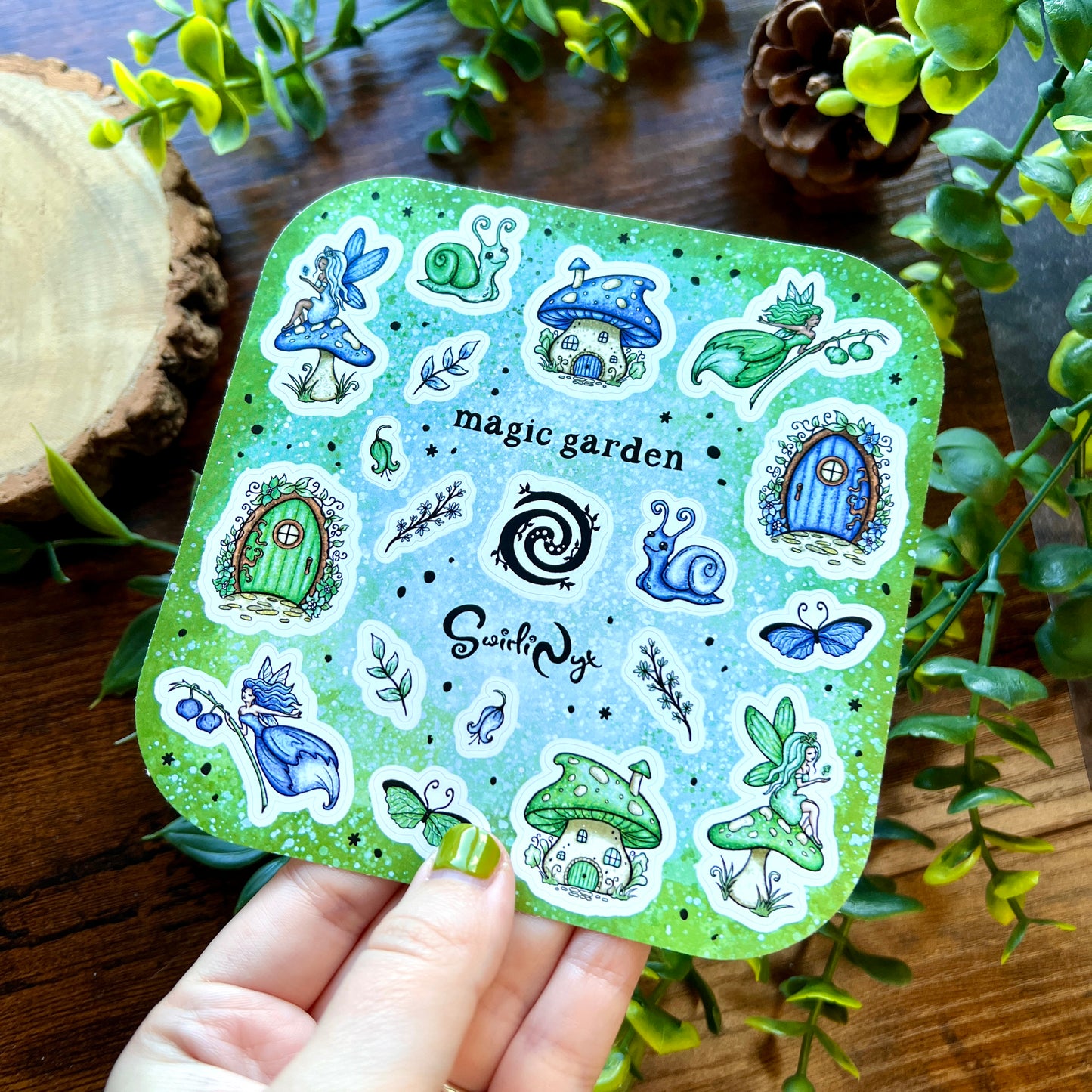 Blue Magic Garden Sticker Sheet