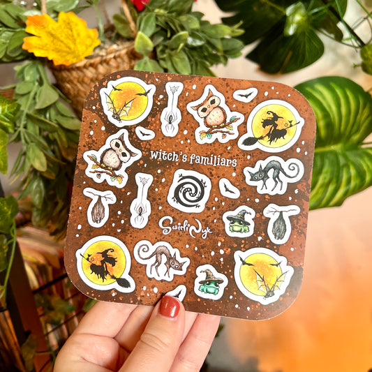 Brown Witch's Familiars Sticker Sheet