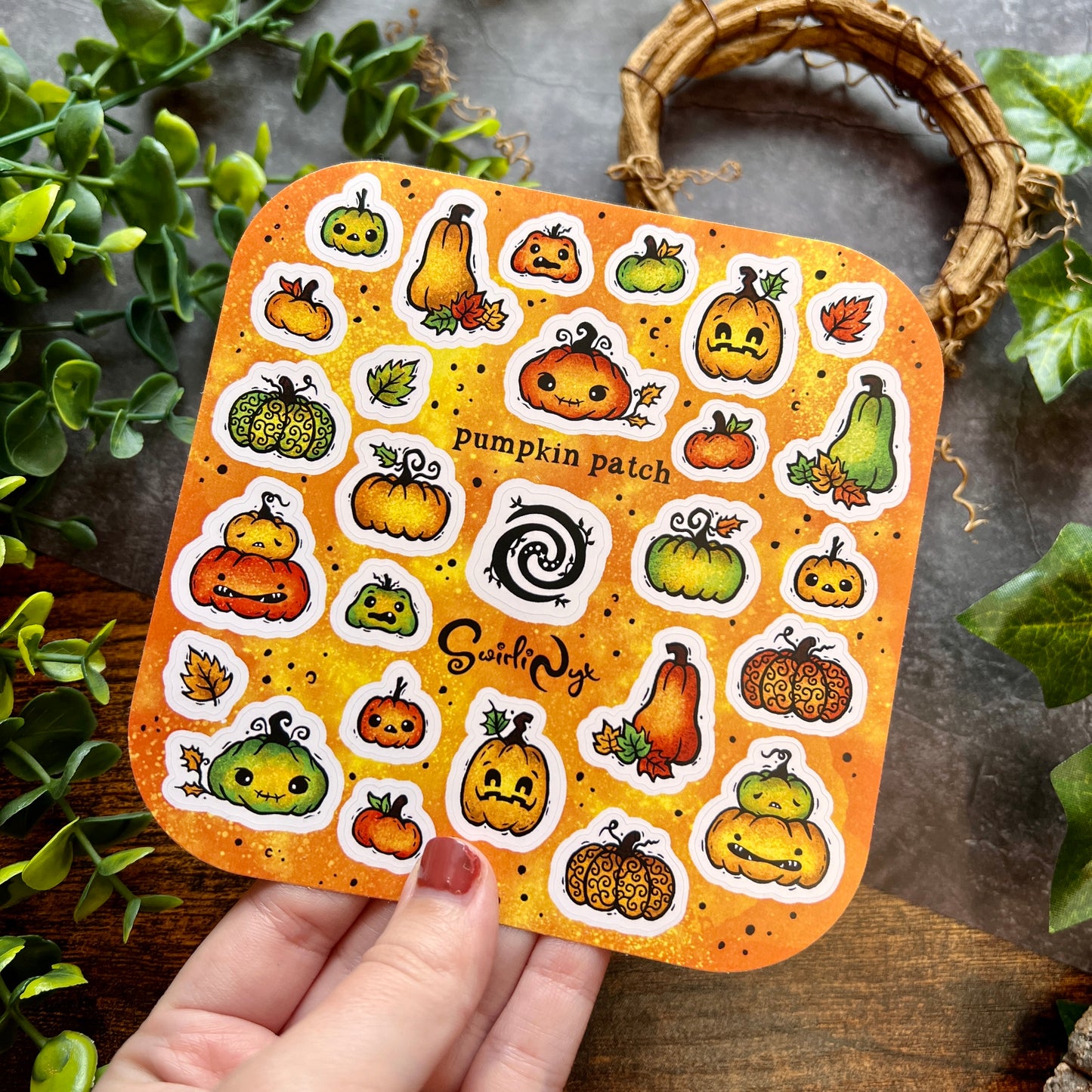 Orange Pumpkin Patch Sticker Sheet