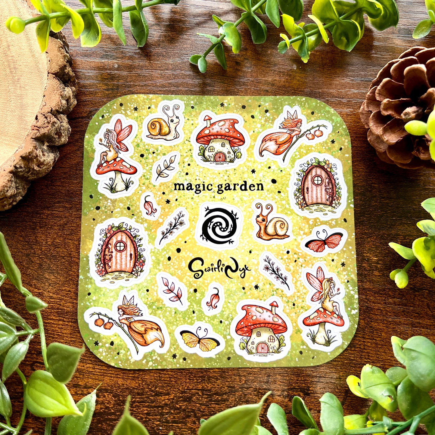 Red Magic Garden Sticker Sheet