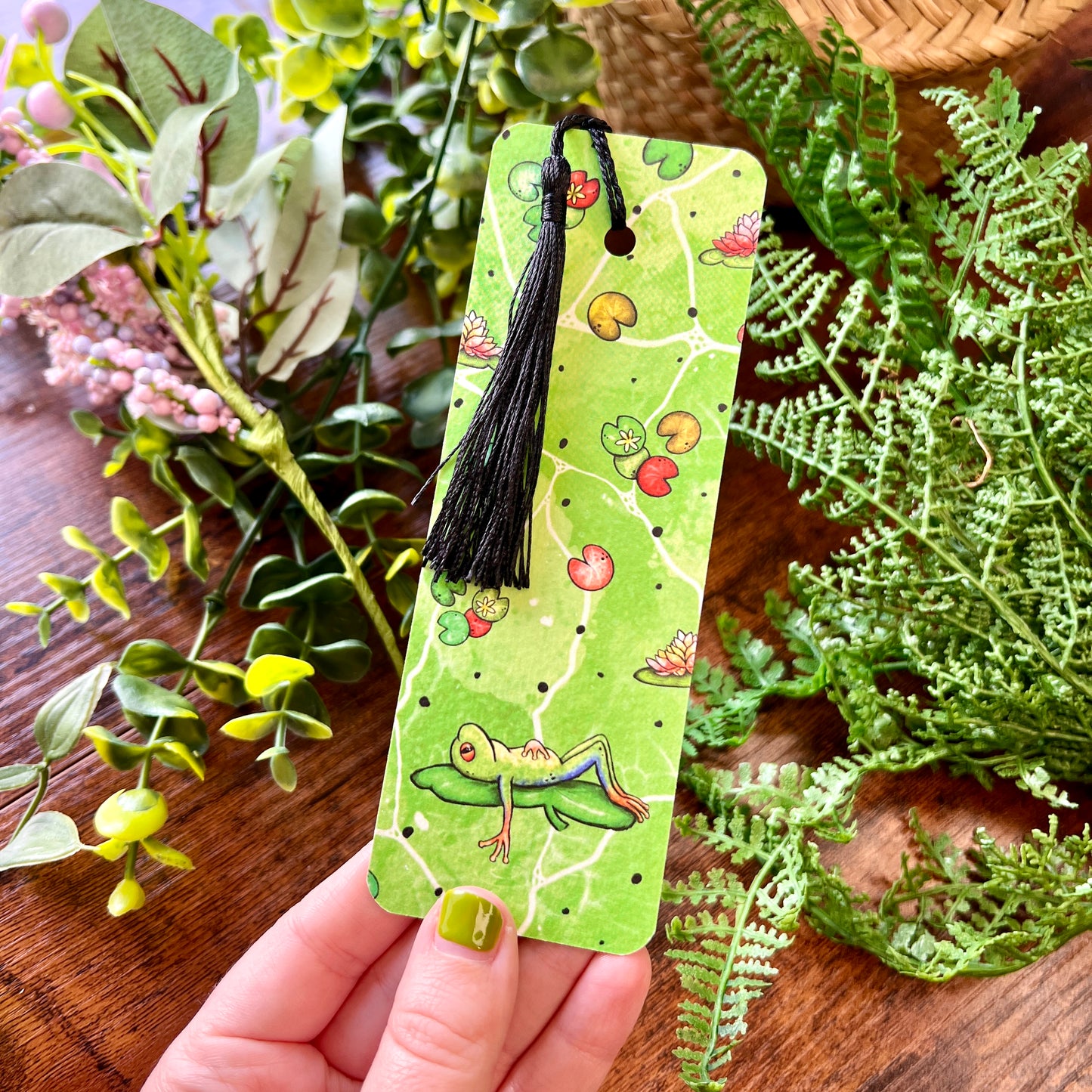 SECOND Tropical Lily Pad Frog Bookmark