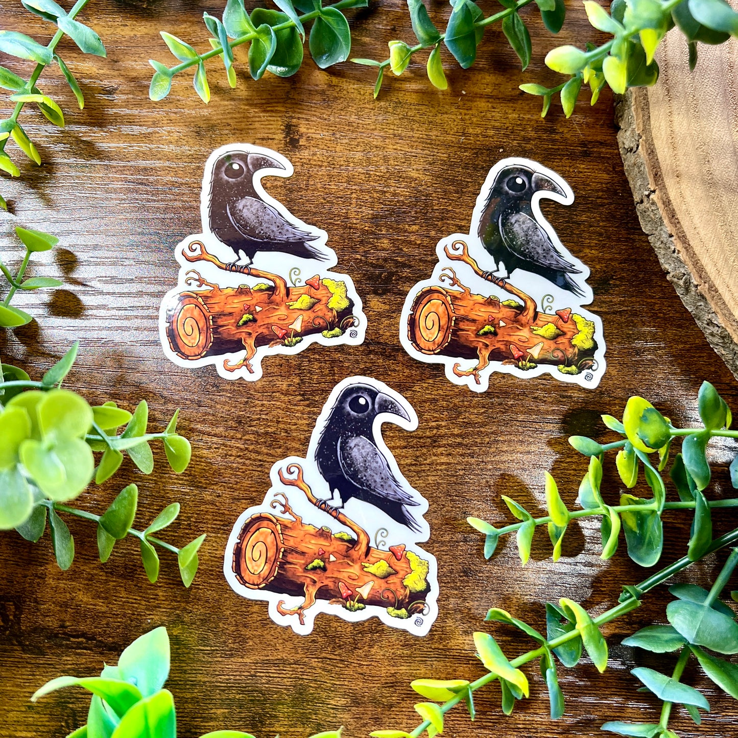 Poe the Crow Clear Sticker