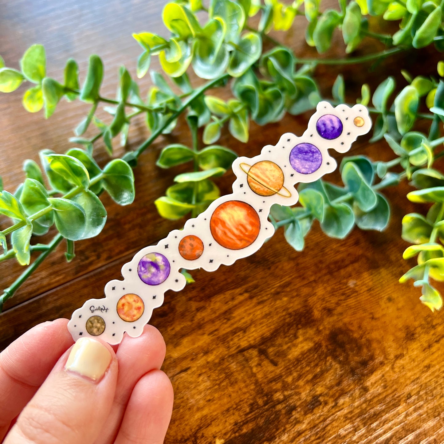 Solar System Clear Sticker