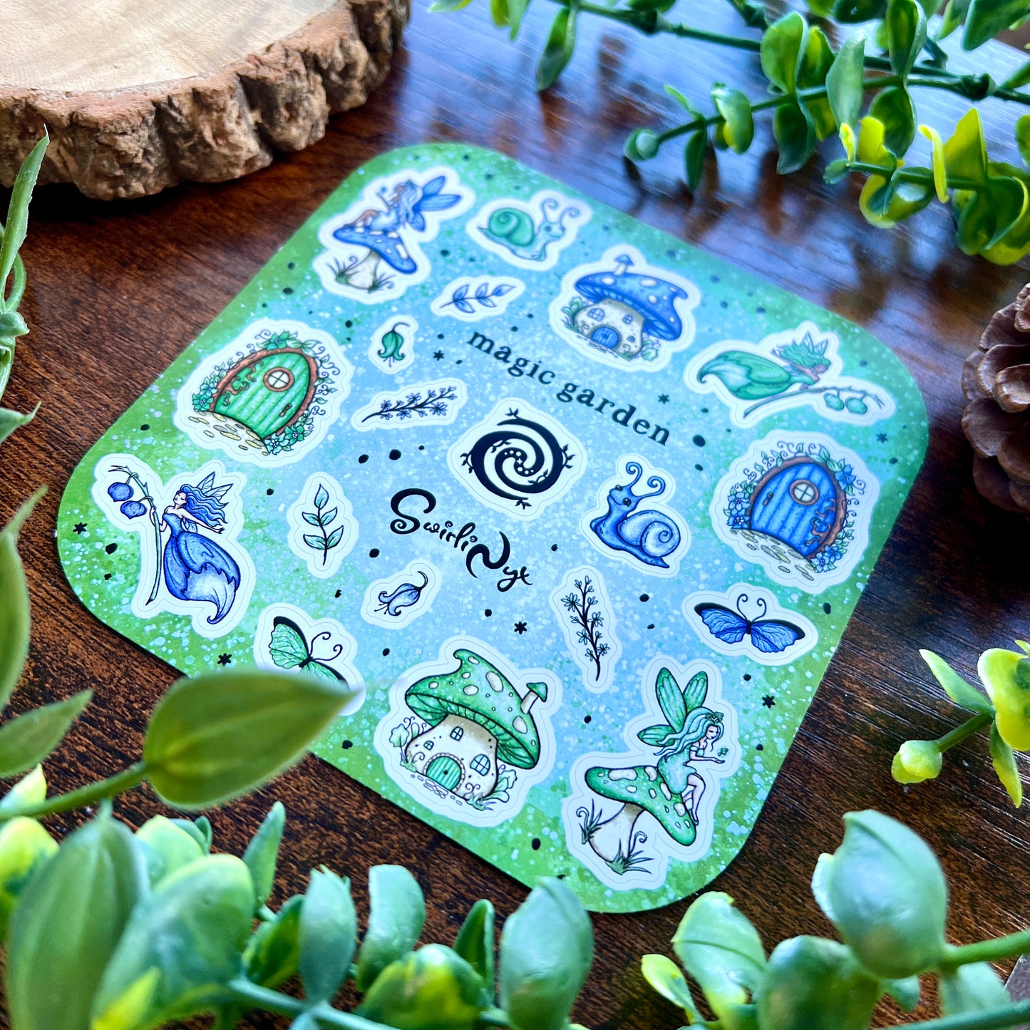 Blue Magic Garden Sticker Sheet