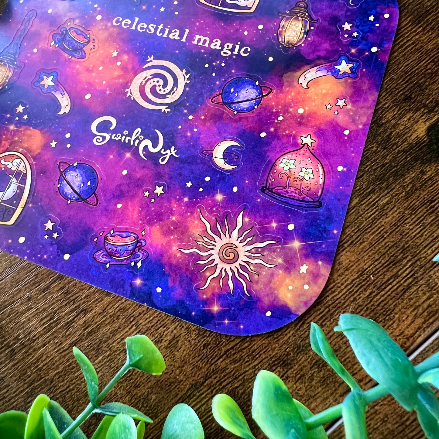 Purple Celestial Magic Sticker Sheet