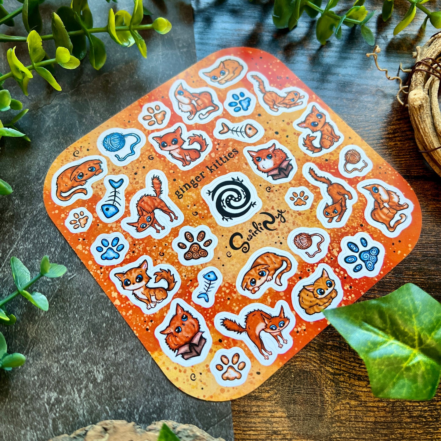 Ginger Kitties Sticker Sheet
