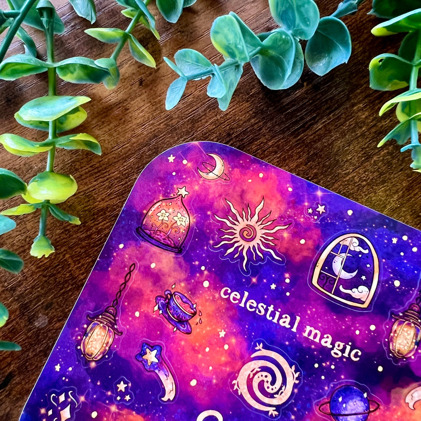 Purple Celestial Magic Sticker Sheet
