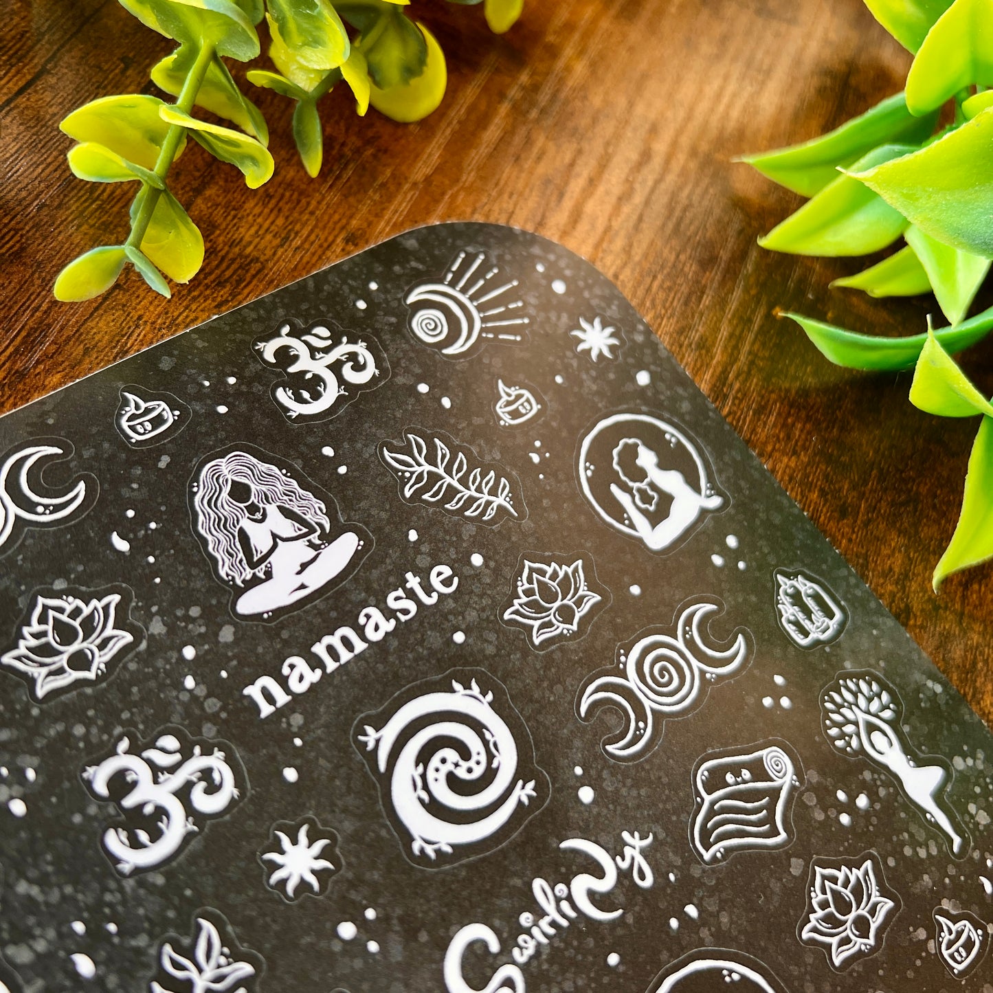 Dark Namaste Sticker Sheet
