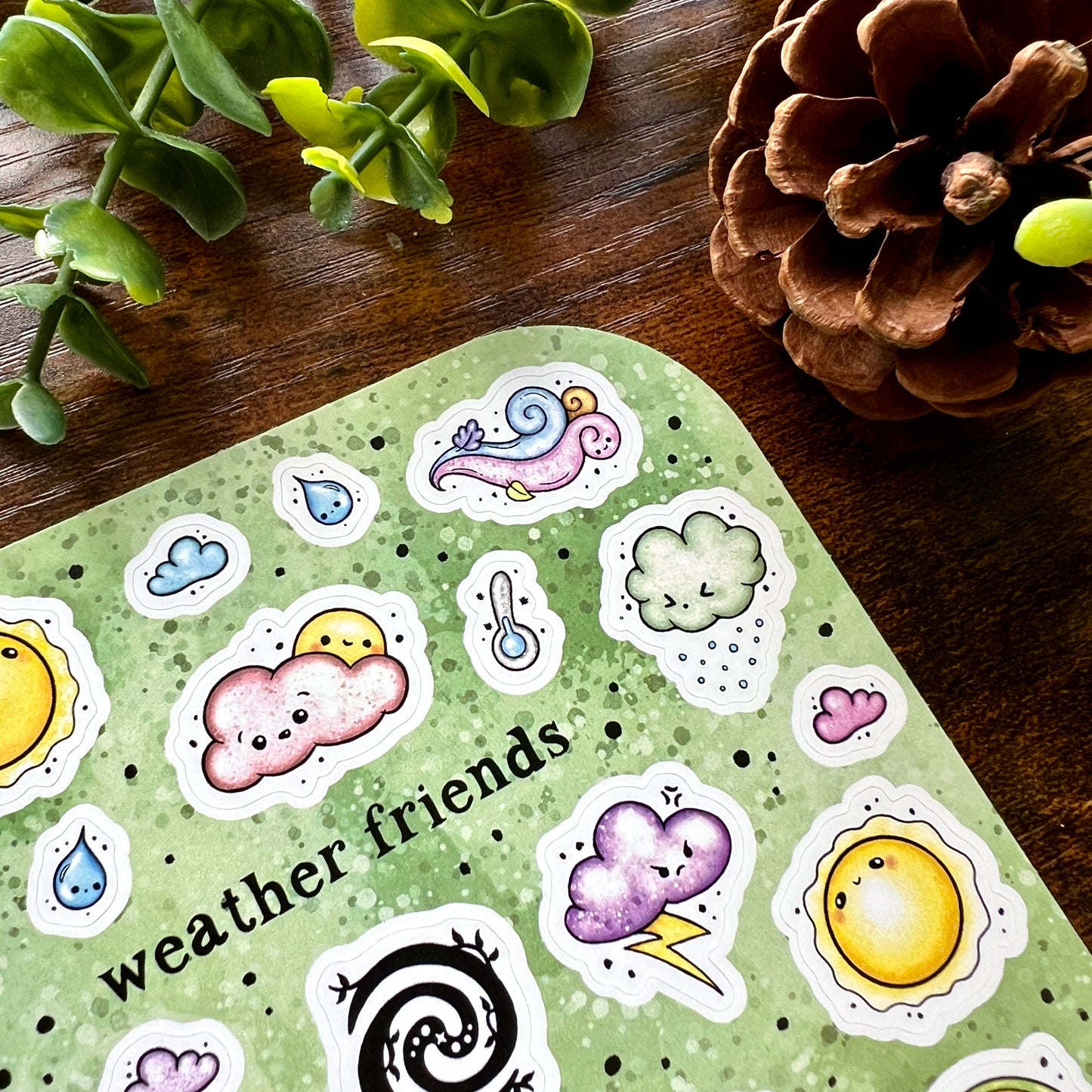 Pastel Weather Friends Sticker Sheet