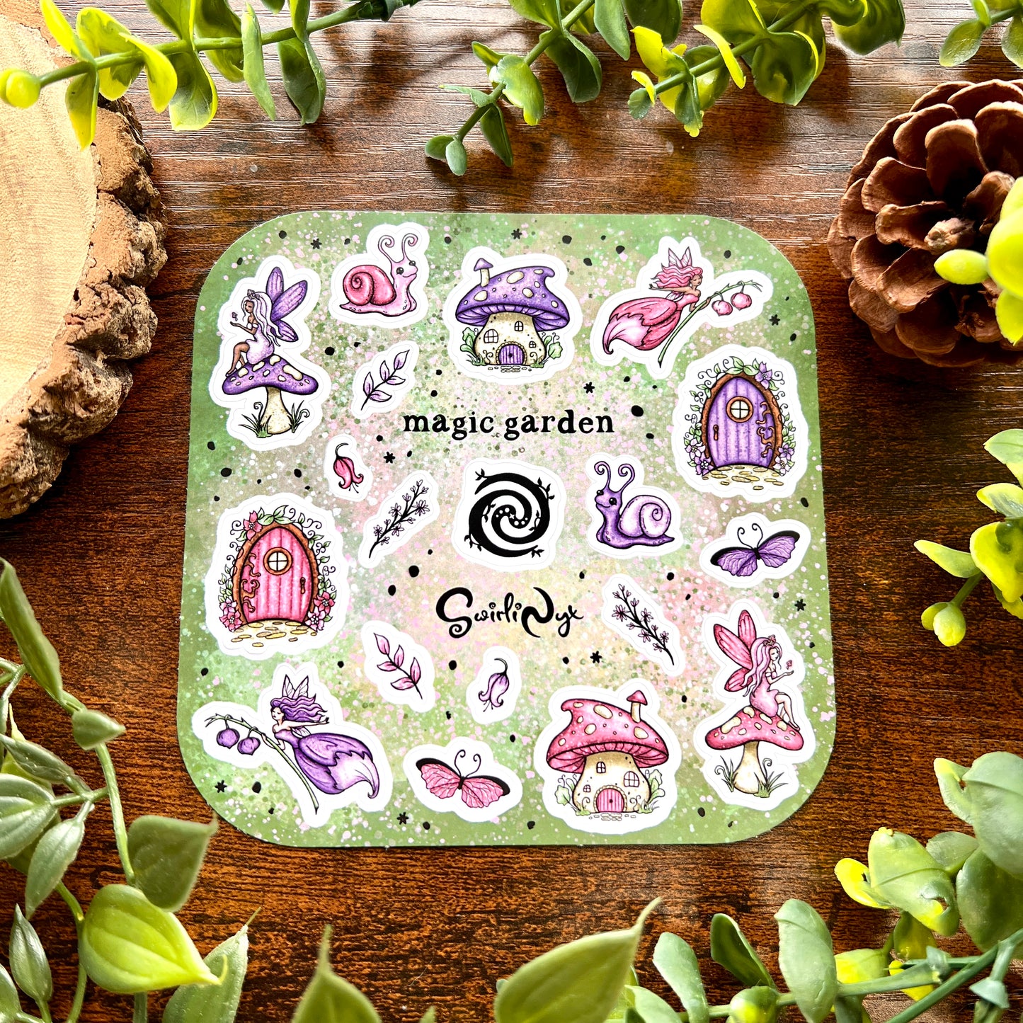 Purple Magic Garden Sticker Sheet