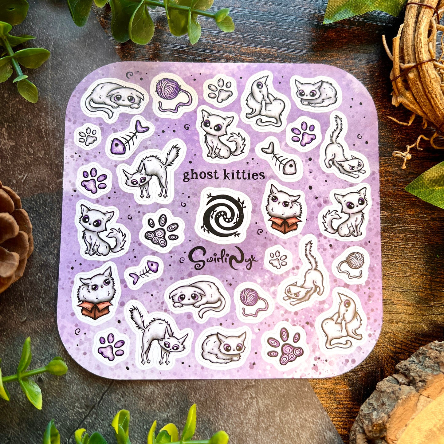 Ghost Kitties Sticker Sheet