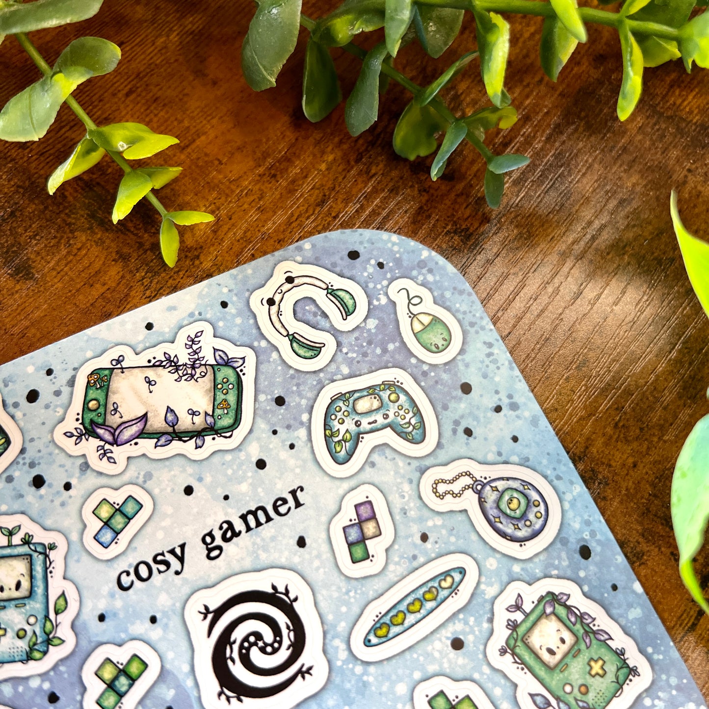 Turquoise Cosy Gamer Sticker Sheet