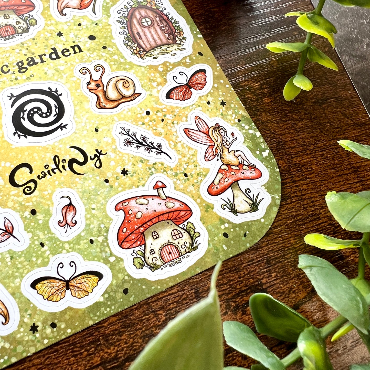 Red Magic Garden Sticker Sheet