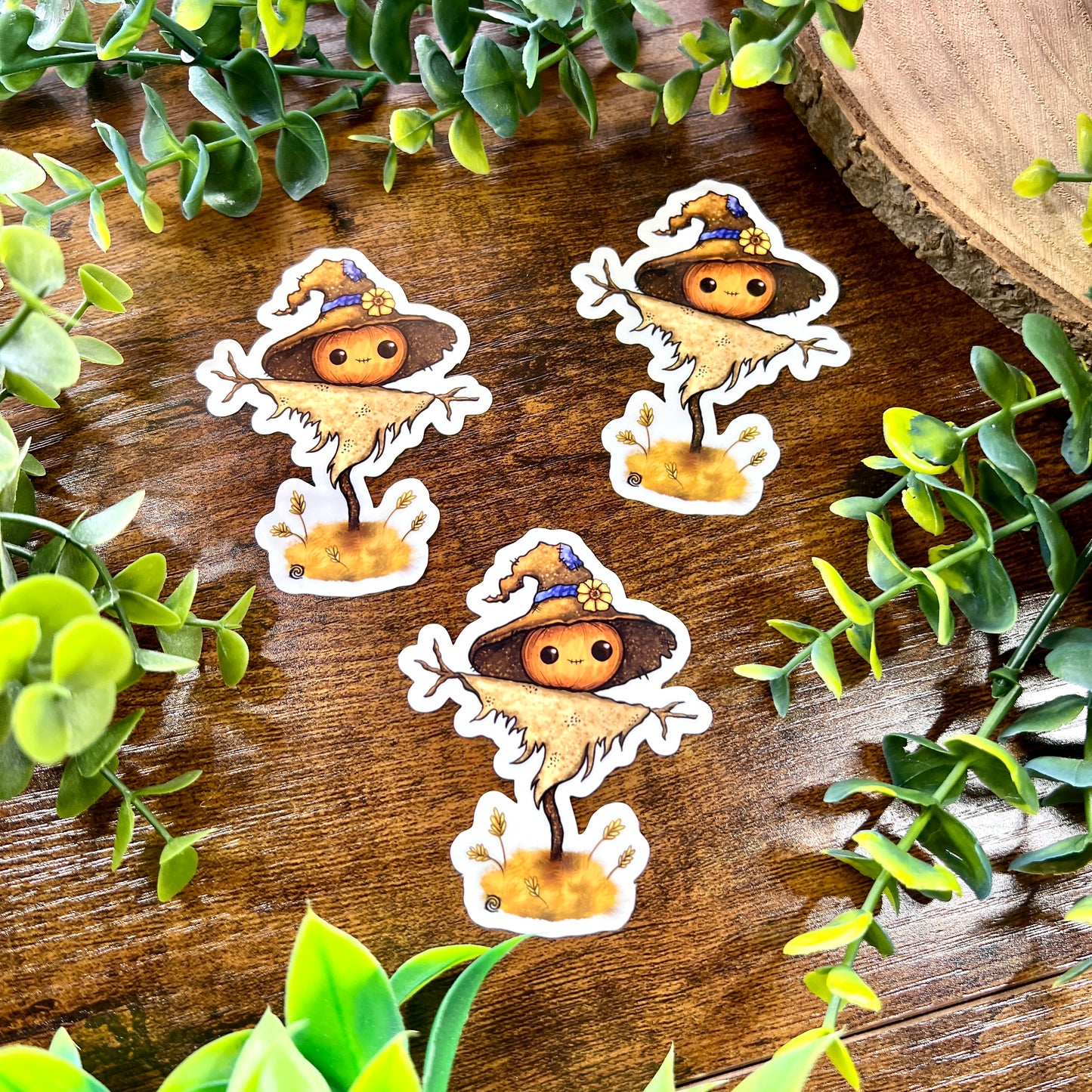 Silly Scarecrow Clear Sticker