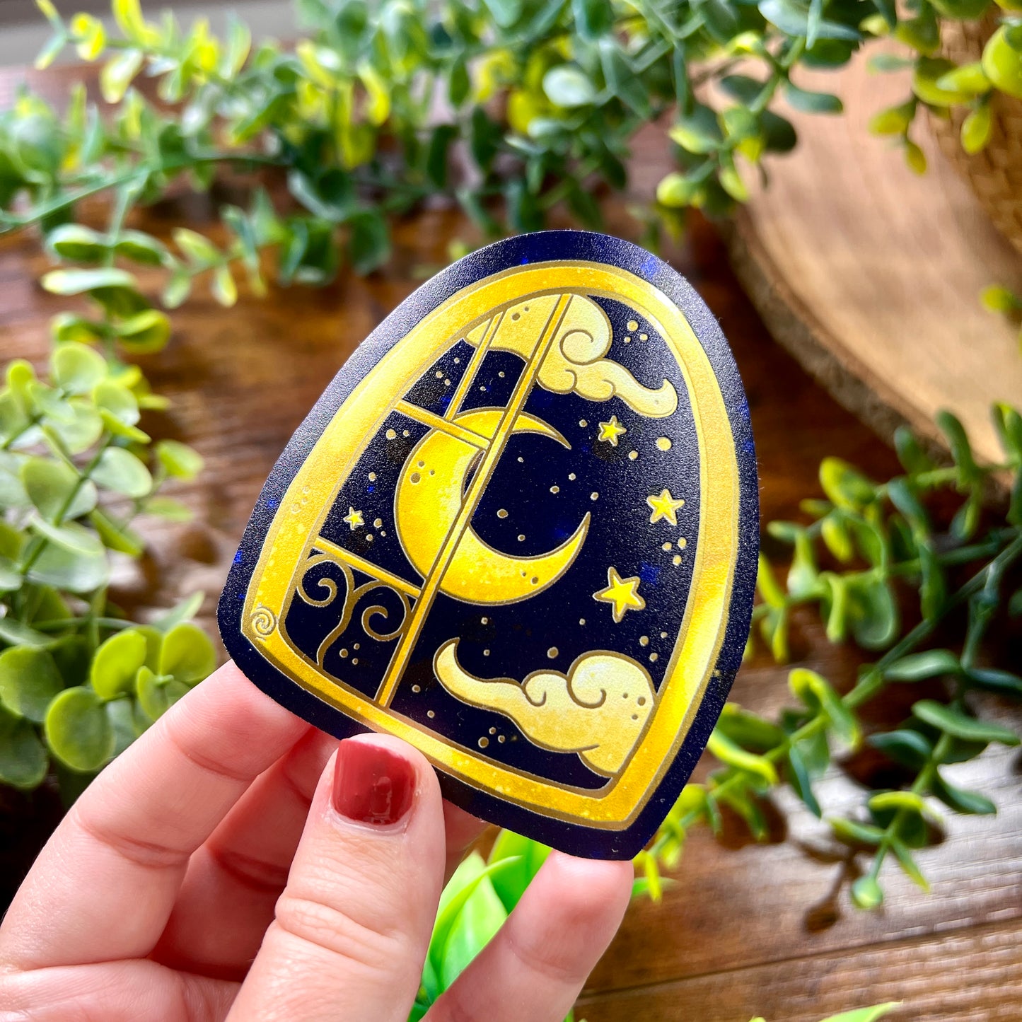 Celestial Window Gold Sticker
