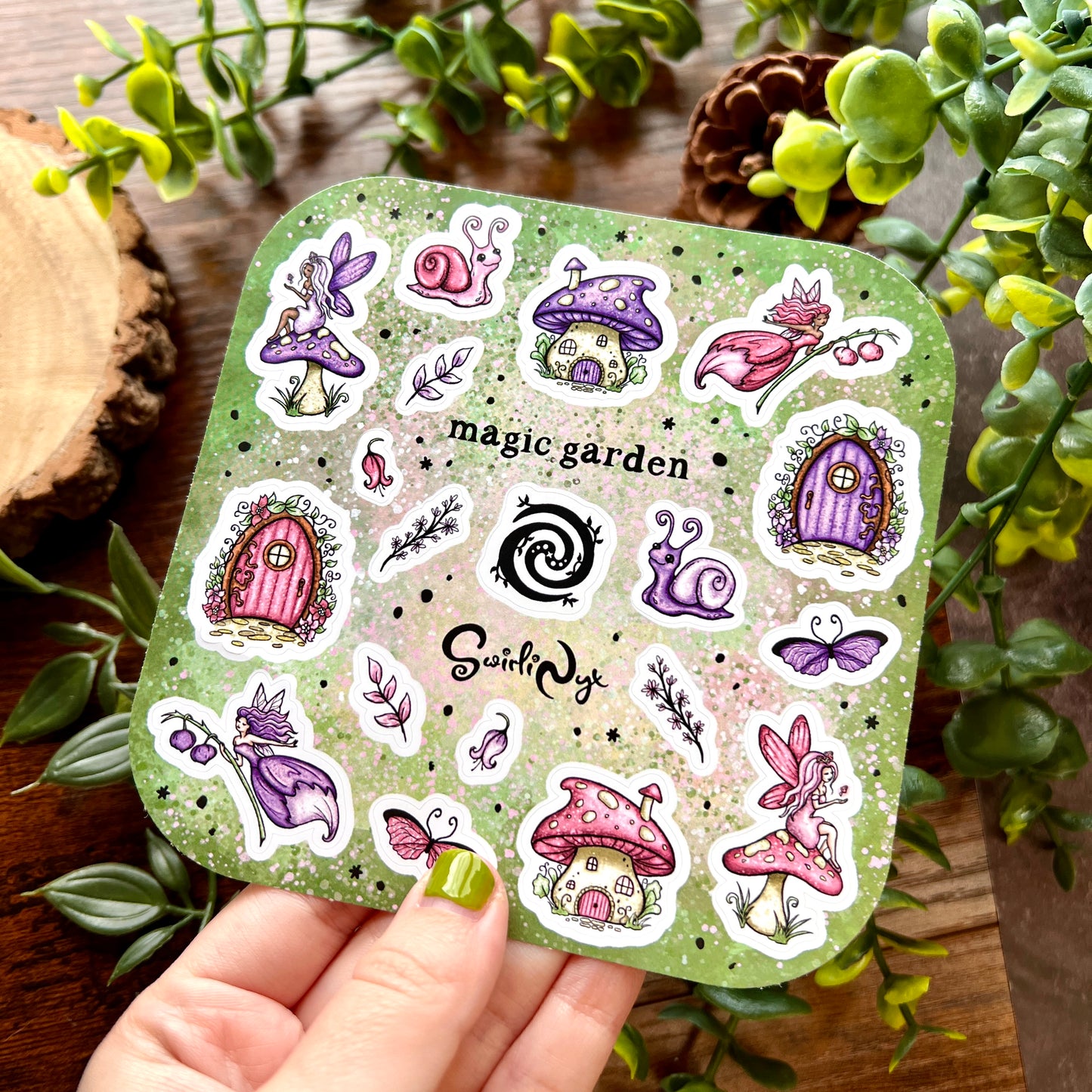 Purple Magic Garden Sticker Sheet