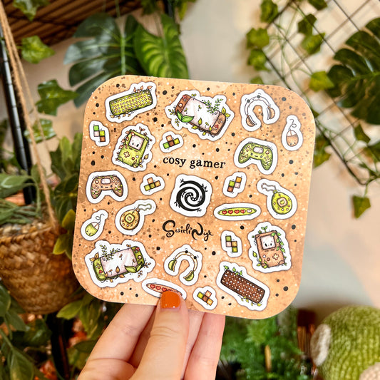 Neutral Cosy Gamer Sticker Sheet