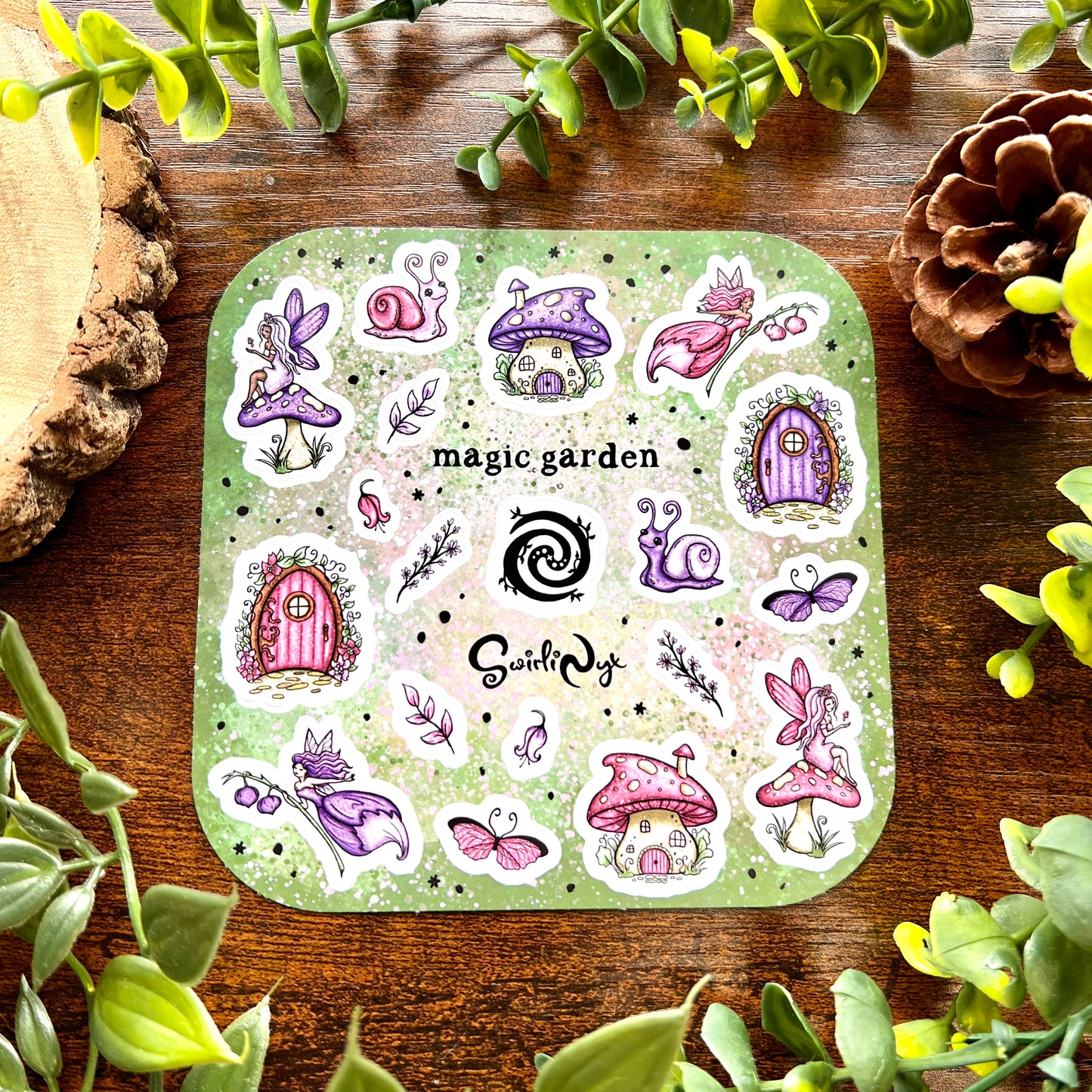 Purple Magic Garden Sticker Sheet