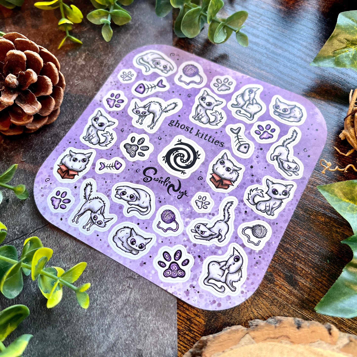 Ghost Kitties Sticker Sheet