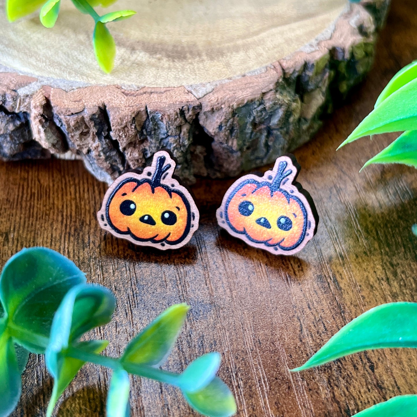 Mini Pumpkin Wooden Pin