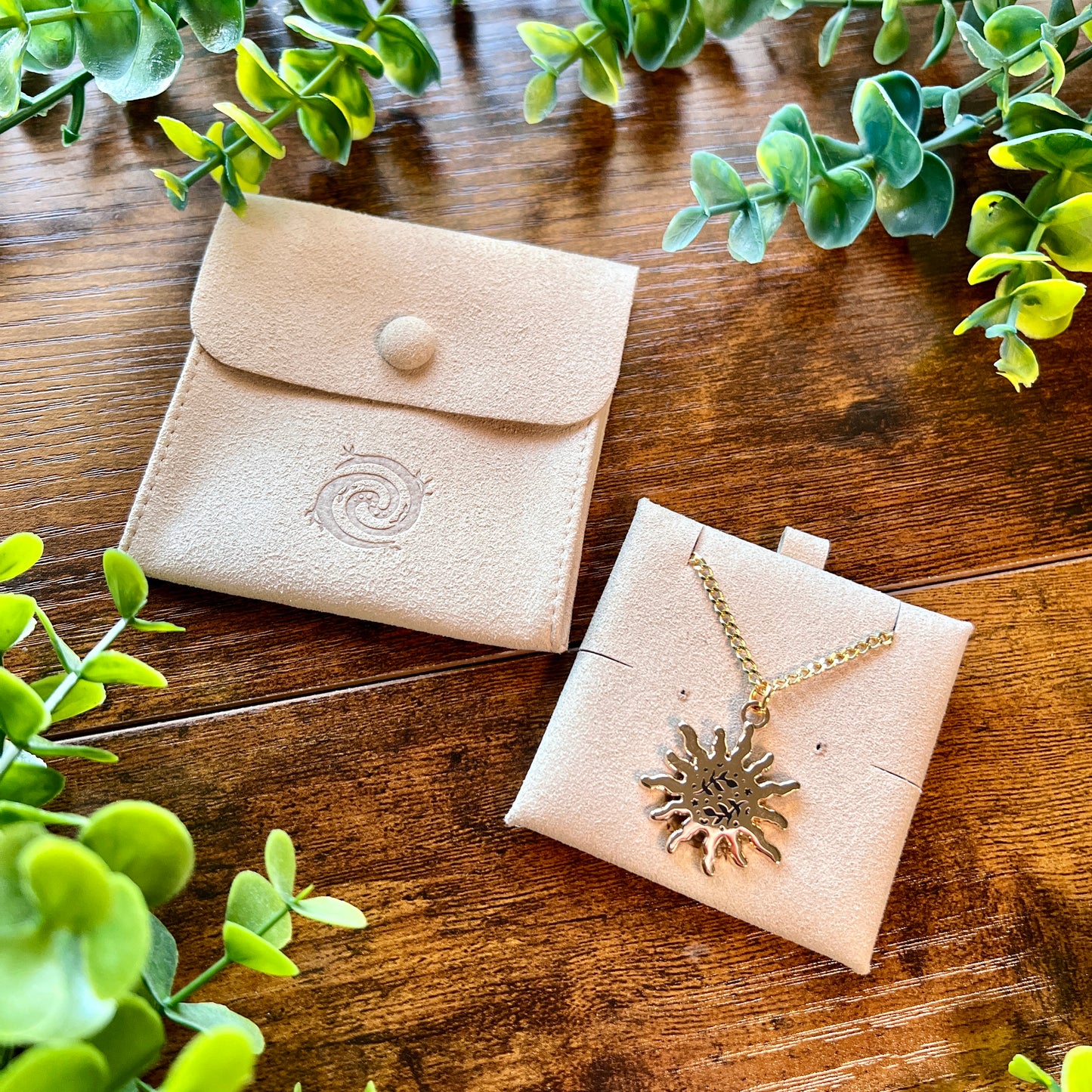 Floral Sun Pendant Enamel Necklace